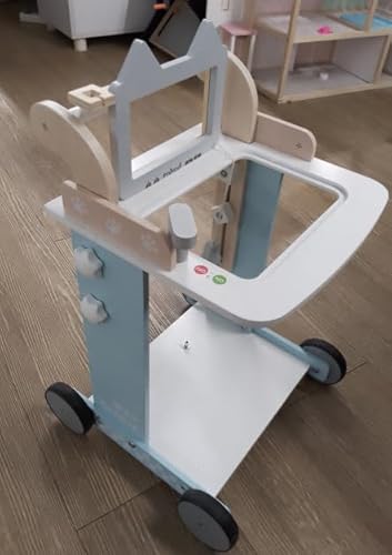 ROBUD Arztkoffer Holz Wagen für Kinder, Holz-Doktorkoffer Lauflernwagen mit Rädern, Rollenspiel Arzt Spielzeug Spielstation Trolley Set für Jungen Mädchen, WRP32 ROBUD Arztkoffer Holz Wagen für Kinder, Holz-Doktorkoffer Lauflernwagen mit Rädern, Rollenspiel Arzt Spielzeug Spielstation Trolley Set für Jungen Mädchen, WRP32 von ROBUD