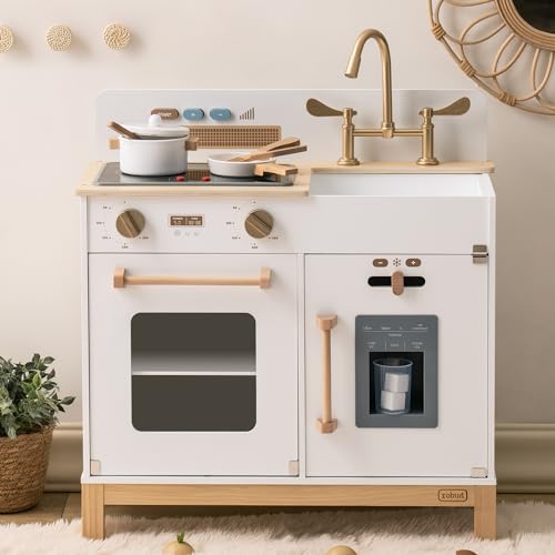 ROBUD Montessori Kinderküche Holz | Spielküche Spielzeug ab 3 4 Jahre Kinder Küche mit Zubehör Mädchen Geschenk 3 4 5 6 Jahre Jungen Holz Küche für Mädchen Jungen Geschenke ROBUD Montessori Kinderküche Holz | Spielküche Spielzeug ab 3 4 Jahre Kinder Küche mit Zubehör Mädchen Geschenk 3 4 5 6 Jahre Jungen Holz Küche für Mädchen Jungen Geschenke von ROBUD