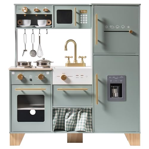 ROBUD Puppenküche aus Holz mit Kühlschrank - Rollenspiel Spielzeug für Jungen und Mädchen ab 3 Jahren ROBUD Puppenküche aus Holz mit Kühlschrank - Rollenspiel Spielzeug für Jungen und Mädchen ab 3 Jahren von ROBUD