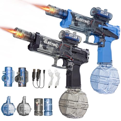 ROCKY&CHAO 2Stück Elektrische Wasserpistole mit LED-Lichteffekten, Automatische Super Soaker für Kinder & Erwachsene- 500 ml Tank, 8–10 m Reichweite, Wiederaufladbar Sommer Spielzeug für Pool &Strand ROCKY&CHAO 2Stück Elektrische Wasserpistole mit LED-Lichteffekten, Automatische Super Soaker für Kinder & Erwachsene- 500 ml Tank, 8–10 m Reichweite, Wiederaufladbar Sommer Spielzeug für Pool &Strand von ROCKY&CHAO