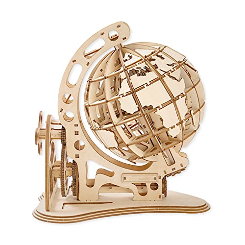 3D Holz Globus Puzzle für Erwachsene Holzblock Puzzle Modellbau Kit Geschenk für Geburtstag/Vatertag von ROEOLNIL