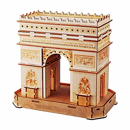 3D-Holzpuzzle: Der Triumphbogen von ROEOLNIL, Prinzen-Puzzle, Modellbausatz für pädagogische Gebäude 3D-Holzpuzzle: Der Triumphbogen von ROEOLNIL, Prinzen-Puzzle, Modellbausatz für pädagogische Gebäude von ROEOLNIL