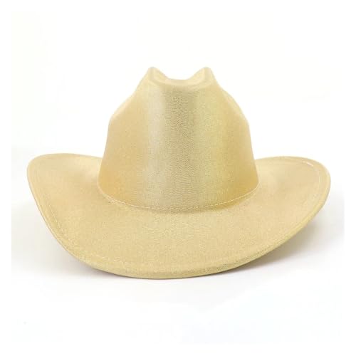 Candy Einfarbig Cowboyhut Männer Frauen Herbst Frühling Kirche Jazz Elegante Rosa Cowgirl Sombrero Caps Reiten Sonnenhut Für Junggesellinnenabschied, Halloween(Color 04) von ROEUIPG