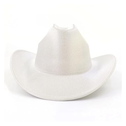 Candy Einfarbig Cowboyhut Männer Frauen Herbst Frühling Kirche Jazz Elegante Rosa Cowgirl Sombrero Caps Reiten Sonnenhut Für Junggesellinnenabschied, Halloween(Color 09) von ROEUIPG