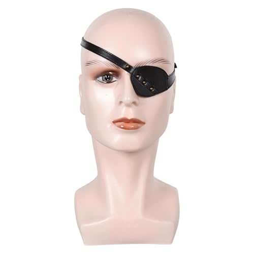 Einzelne Augenklappe Cosplay Kostüm Zubehör Piraten Erwachsene Männer Rollenspiel Augenmaske von ROEUIPG