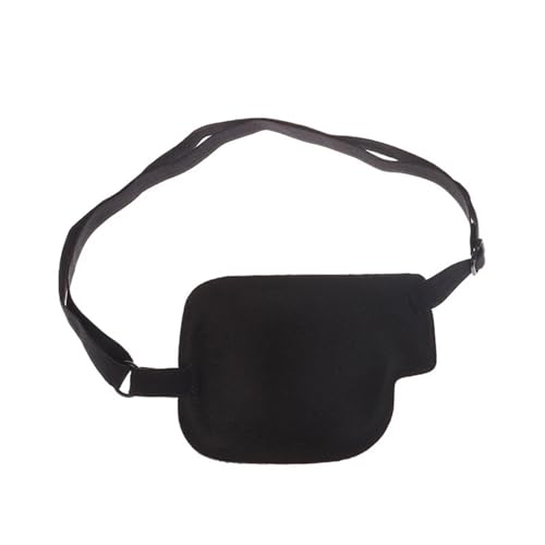 ROEUIPG 1Pc Augenklappe Ein Auge Unisex Einstellbare Konkaven Augenklappe for Erwachsene Kinder Pirate Cosplay Kostüm Einzelnen Augenklappe(Black) von ROEUIPG