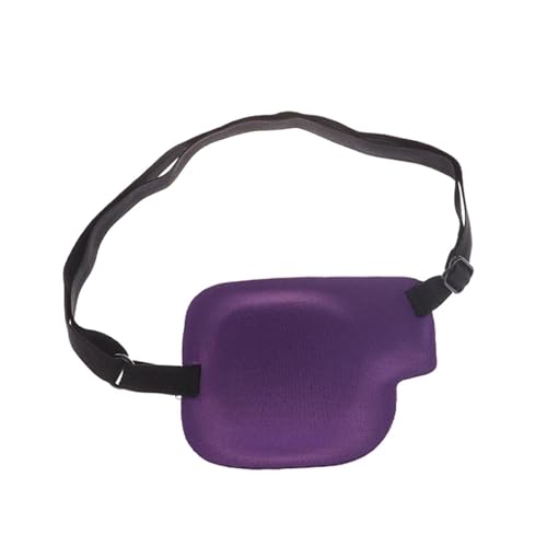 ROEUIPG 1Pc Augenklappe Ein Auge Unisex Einstellbare Konkaven Augenklappe for Erwachsene Kinder Pirate Cosplay Kostüm Einzelnen Augenklappe(Purple) von ROEUIPG