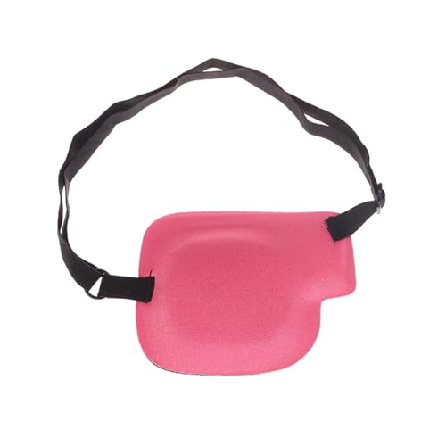 ROEUIPG 1Pc Augenklappe Ein Auge Unisex Einstellbare Konkaven Augenklappe for Erwachsene Kinder Pirate Cosplay Kostüm Einzelnen Augenklappe(Red) von ROEUIPG
