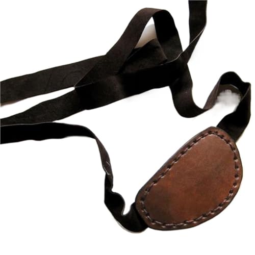 ROEUIPG Cosplay Piraten PU Leder Augenklappe Abdeckung Augenbinde Augenklappe Ausrüstung Karneval One-eyed Prop Kostüm Zubehör(Brown) von ROEUIPG