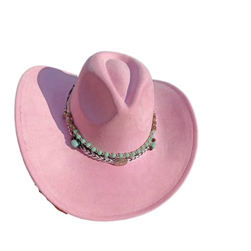 ROEUIPG Cowboyhut Herren und Damen Retro Gentleman Cowboyhut Accessoires Hombre Hut Für Junggesellinnenabschied, Halloween(Color 03) von ROEUIPG