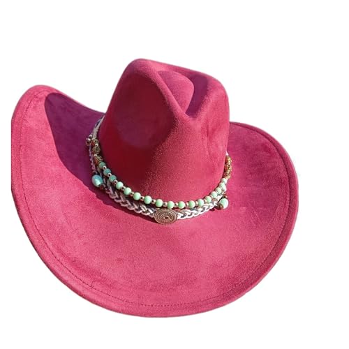 ROEUIPG Cowboyhut Herren und Damen Retro Gentleman Cowboyhut Accessoires Hombre Hut Für Junggesellinnenabschied, Halloween(Color 04) von ROEUIPG