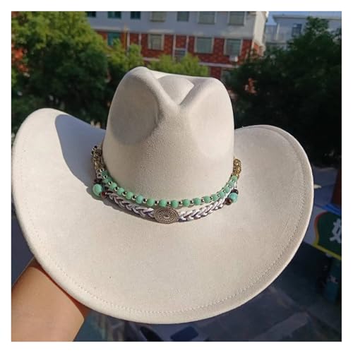 ROEUIPG Cowboyhut Herren und Damen Retro Gentleman Cowboyhut Accessoires Hombre Hut Für Junggesellinnenabschied, Halloween(Color 06) von ROEUIPG