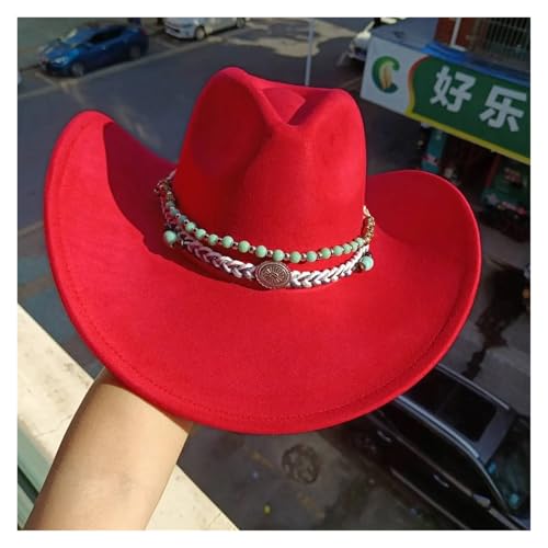 ROEUIPG Cowboyhut Herren und Damen Retro Gentleman Cowboyhut Accessoires Hombre Hut Für Junggesellinnenabschied, Halloween(Color 07) von ROEUIPG