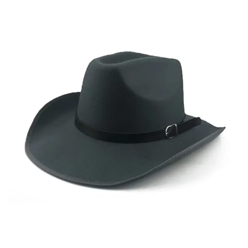 ROEUIPG Cowboyhut Kunstleder Herren und Damen Reisekappen Hüte Cowboy Sonnenhut Für Junggesellinnenabschied, Halloween(Coffee) von ROEUIPG