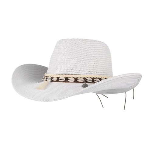 ROEUIPG Cowboyhut for Herren, Sommerhut aus Stroh, breite Krempe, Cowgirlhut for Damen Für Junggesellinnenabschied, Halloween(Green) von ROEUIPG