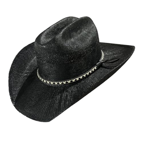 ROEUIPG Kuh Muster Cowboy Stroh Hut Tier Muster Handgemachte Strand Sonnenhut Gentleman Erwachsene Cowboy Hut Sombrero Für Junggesellinnenabschied, Halloween(Style 15) von ROEUIPG