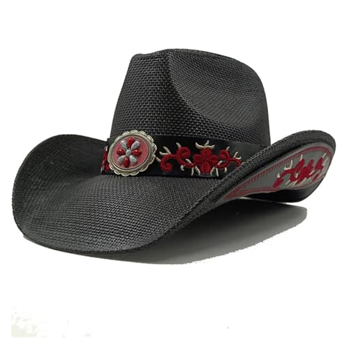 ROEUIPG Kuh Muster Cowboy Stroh Hut Tier Muster Handgemachte Strand Sonnenhut Gentleman Erwachsene Cowboy Hut Sombrero Für Junggesellinnenabschied, Halloween(Style 18) von ROEUIPG