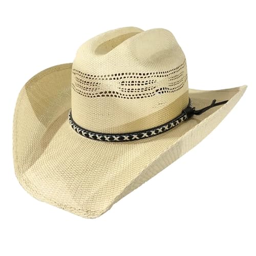 ROEUIPG Kuh Muster Cowboy Stroh Hut Tier Muster Handgemachte Strand Sonnenhut Gentleman Erwachsene Cowboy Hut Sombrero Für Junggesellinnenabschied, Halloween(Style 22) von ROEUIPG
