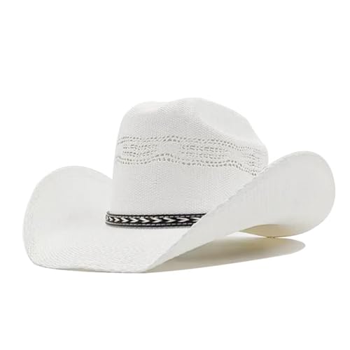 ROEUIPG Kuh Muster Cowboy Stroh Hut Tier Muster Handgemachte Strand Sonnenhut Gentleman Erwachsene Cowboy Hut Sombrero Für Junggesellinnenabschied, Halloween(Style 27) von ROEUIPG