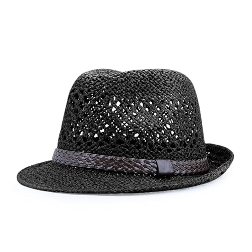 ROEUIPG Strohhut Frauen Sommer Sonne Kappe Dad Jazz Hut Männer Kühlen Fedora Für Junggesellinnenabschied, Halloween(Color 02) von ROEUIPG