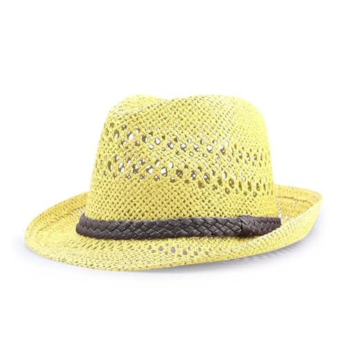ROEUIPG Strohhut Frauen Sommer Sonne Kappe Dad Jazz Hut Männer Kühlen Fedora Für Junggesellinnenabschied, Halloween(Color 10) von ROEUIPG