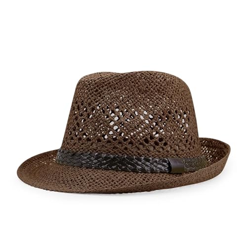 ROEUIPG Strohhut Frauen Sommer Sonne Kappe Dad Jazz Hut Männer Kühlen Fedora Für Junggesellinnenabschied, Halloween(Color 12) von ROEUIPG