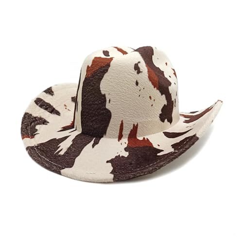 Sonnenhut mit Leoparden-Kuh-Print, Retro-Stil, verstellbar, for Outdoor-Aktivitäten, Reiten, Wandern Für Junggesellinnenabschied, Halloween(Color 02) von ROEUIPG