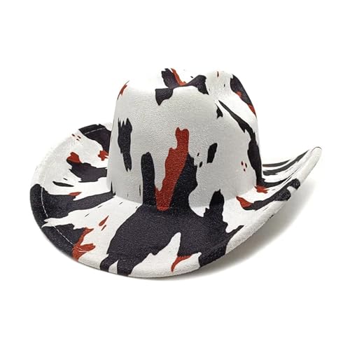 Sonnenhut mit Leoparden-Kuh-Print, Retro-Stil, verstellbar, for Outdoor-Aktivitäten, Reiten, Wandern Für Junggesellinnenabschied, Halloween(Color 03) von ROEUIPG