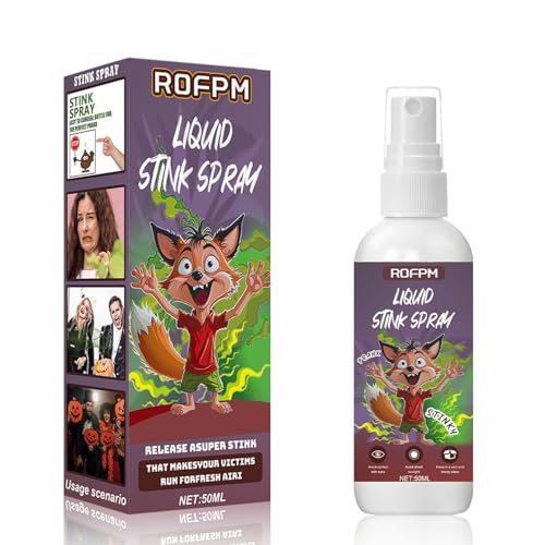 ROFPM Extrastarkes Stinkspray, Geruch Flüssiges Stinkspray, Schrecklicher Streich Witz Stinkspray, Halloween Party Stink Spray for Adults, 1 Stück, 50ml von ROFPM