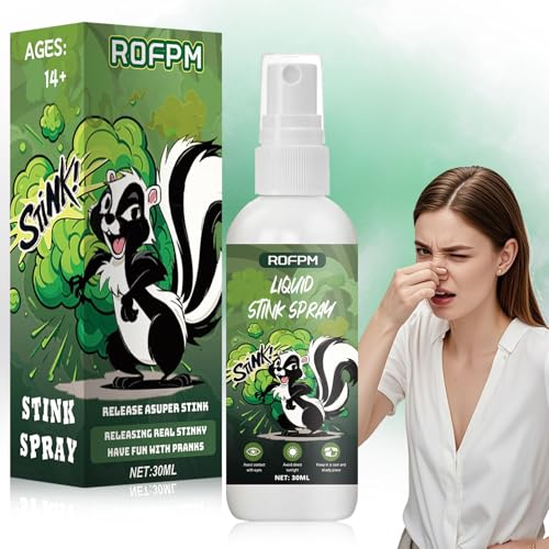 ROFPM Extrastarkes Stinkspray, Stinkender Flüssiges Stinkspray, Stinkspray Extrem Stinkend, Schrecklicher Geruch Spray, Stinkspray Extra Strong, Halloween Party Streichspielzeug ROFPM Extrastarkes Stinkspray, Stinkender Flüssiges Stinkspray, Stinkspray Extrem Stinkend, Schrecklicher Geruch Spray, Stinkspray Extra Strong, Halloween Party Streichspielzeug von ROFPM