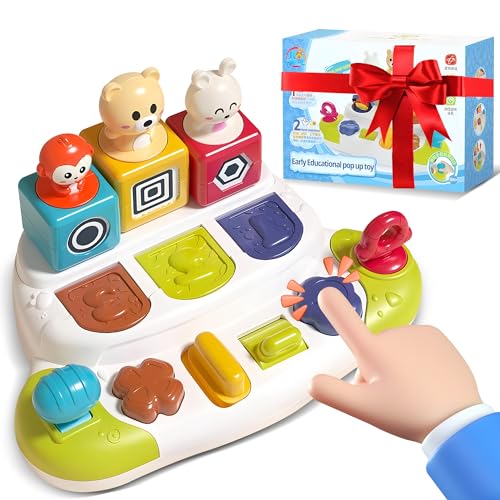 Pop Up Spielzeug, sensorisches Pop Up Tierspielzeug für Babys, Montessori Spielzeug für Kinder von 2 Jahren, Erlebnisspielzeug Ursache für Babys 12-18 Monate, Lernspielzeug, Geburtstagsgeschenk für Pop Up Spielzeug, sensorisches Pop Up Tierspielzeug für Babys, Montessori Spielzeug für Kinder von 2 Jahren, Erlebnisspielzeug Ursache für Babys 12-18 Monate, Lernspielzeug, Geburtstagsgeschenk für von ROHSCE