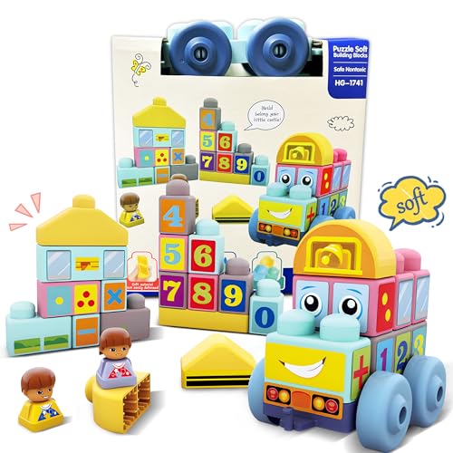 ROHSCE STEM Soft Blocks for Baby Gifts 34 PCS,Baby Blocks 6 to 12 Months Kids Building Blocks Colorful Soft Blocks for Toddlers, Large Creative Stacking Blocks, Toddler Stacking Toy ROHSCE STEM Soft Blocks for Baby Gifts 34 PCS,Baby Blocks 6 to 12 Months Kids Building Blocks Colorful Soft Blocks for Toddlers, Large Creative Stacking Blocks, Toddler Stacking Toy von ROHSCE