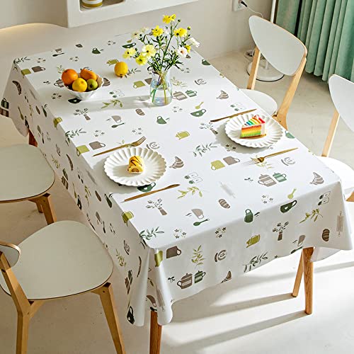 ROJDFCNBW Stick Baumwolle und Tischtuch, Abwischen mit einem sauberen Öltuch Tischdecke leicht zu wischen Vinyl-Kunststoff-Tischdecke(Bb-10,140x140cm) von ROJDFCNBW