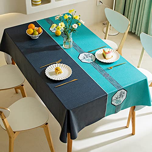 ROJDFCNBW Stick Baumwolle und Tischtuch, Abwischen mit einem sauberen Öltuch Tischdecke leicht zu wischen Vinyl-Kunststoff-Tischdecke(Bb-12,80x120cm) von ROJDFCNBW