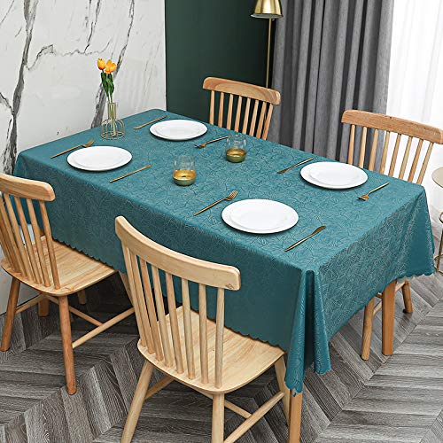 ROJDFCNBW Stick Baumwolle und Tischtuch, Abwischen mit einem sauberen Öltuch Tischdecke leicht zu wischen Vinyl-Kunststoff-Tischdecke(D - Green,47.2 x 31.5 inch) von ROJDFCNBW