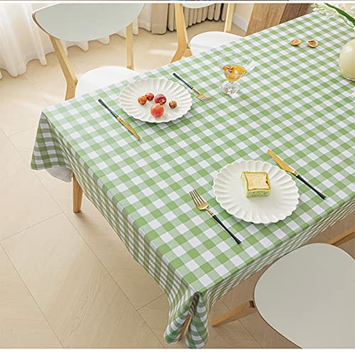 ROJDFCNBW Stick Baumwolle und Tischtuch, Abwischen mit einem sauberen Öltuch Tischdecke leicht zu wischen Vinyl-Kunststoff-Tischdecke(Green,35.4 x 35.4 inch) von ROJDFCNBW