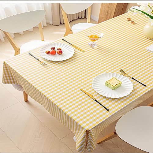 ROJDFCNBW Stick Baumwolle und Tischtuch, Abwischen mit einem sauberen Öltuch Tischdecke leicht zu wischen Vinyl-Kunststoff-Tischdecke(Yellow,23.6 x 15.7 inch) von ROJDFCNBW