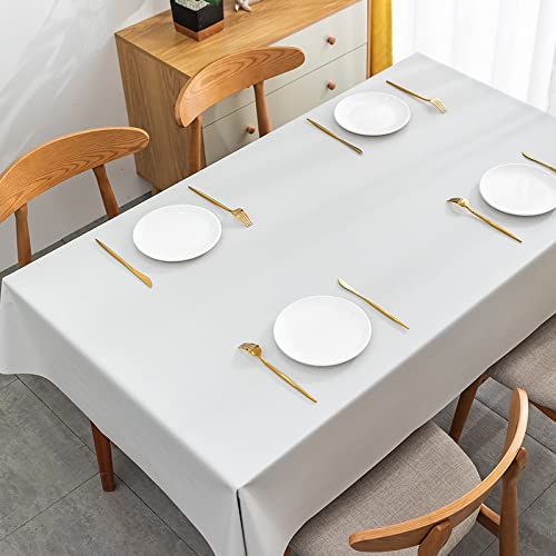 ROJDFCNBW Stick Baumwolle und Tischtuch, Nicht wasserdichte rechteckige Tischdecke aus Baumwollleinen for das Esszimmer(Beige,59.1 x 35.4 inch) von ROJDFCNBW