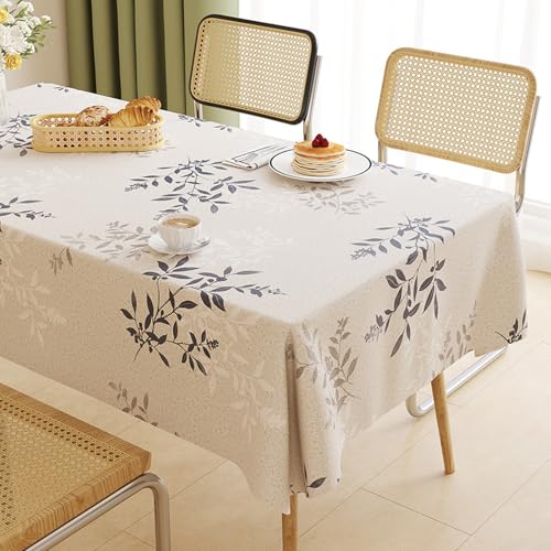 ROJDFCNBW Stick Baumwolle und Tischtuch, PVC-Tischdecke mit einem sauberen Öltuch abwischen, leicht abzuwischende Vinyl-Kunststoff-Tischdecke(Jl-01,86.6 x 55.1 inch) von ROJDFCNBW