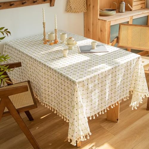 ROJDFCNBW Stick Baumwolle und Tischtuch, PVC-Tischdecke mit einem sauberen Öltuch abwischen, leicht abzuwischende Vinyl-Kunststoff-Tischdecke(Jl-02,78.7 x 55.1 inch) von ROJDFCNBW