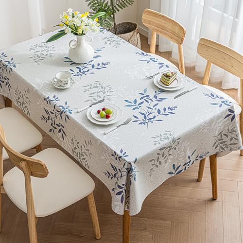 ROJDFCNBW Stick Baumwolle und Tischtuch, PVC-Tischdecke mit einem sauberen Öltuch abwischen, leicht abzuwischende Vinyl-Kunststoff-Tischdecke(Jl-04,78.7 x 55.1 inch) von ROJDFCNBW