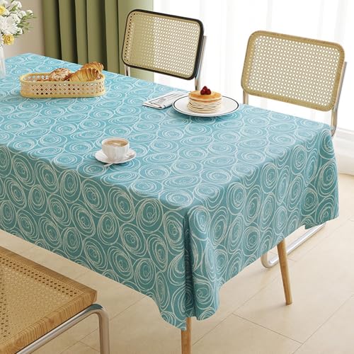 ROJDFCNBW Stick Baumwolle und Tischtuch, PVC-Tischdecke mit einem sauberen Öltuch abwischen, leicht abzuwischende Vinyl-Kunststoff-Tischdecke(Jl-06,86.6 x 55.1 inch) von ROJDFCNBW