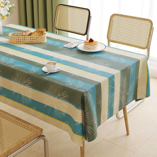 ROJDFCNBW Stick Baumwolle und Tischtuch, PVC-Tischdecke mit einem sauberen Öltuch abwischen, leicht abzuwischende Vinyl-Kunststoff-Tischdecke(Jl-07,55.1 x 55.1 inch) von ROJDFCNBW