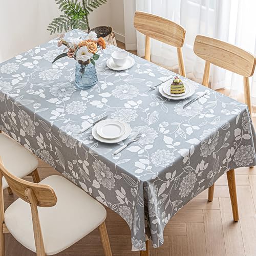 ROJDFCNBW Stick Baumwolle und Tischtuch, PVC-Tischdecke mit einem sauberen Öltuch abwischen, leicht abzuwischende Vinyl-Kunststoff-Tischdecke(Jl-08,86.6 x 55.1 inch) von ROJDFCNBW