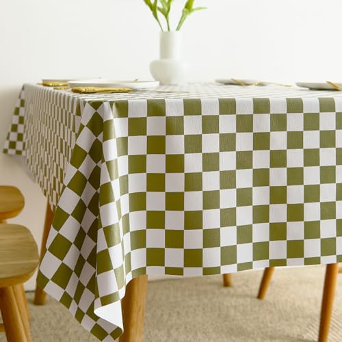 ROJDFCNBW Stick Baumwolle und Tischtuch, PVC-Tischdecke mit einem sauberen Öltuch abwischen, leicht abzuwischende Vinyl-Kunststoff-Tischdecke(Jl-13,86.6 x 55.1 inch) von ROJDFCNBW