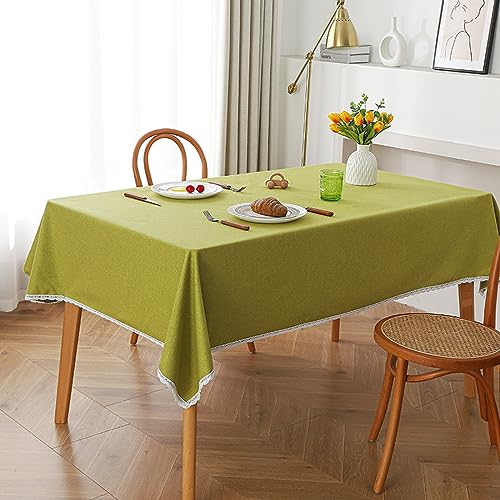 ROJDFCNBW Stick Baumwolle und Tischtuch, Party-Tischdecke, abwischbare Tischdecke, PVC-Tischdecke(Green,51.2 x 35.4 inch) von ROJDFCNBW