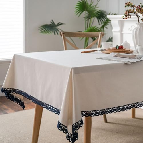 ROJDFCNBW Stick Baumwolle und Tischtuch, Rechteckige Tischdecke aus Baumwollleinen, Tischdecke for Essen(Jl-03,63 x 55.1 inch) von ROJDFCNBW