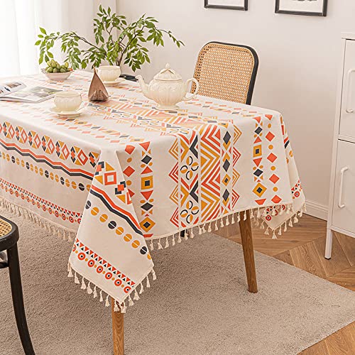 ROJDFCNBW Stick Baumwolle und Tischtuch, Rechteckige Tischdecke aus Baumwollleinen for Esszimmer, Küche(Jl-01,47.2 x 47.2 inch) von ROJDFCNBW