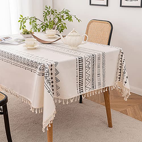 ROJDFCNBW Stick Baumwolle und Tischtuch, Rechteckige Tischdecke aus Baumwollleinen for Esszimmer, Küche(Jl-02,47.2 x 47.2 inch) von ROJDFCNBW