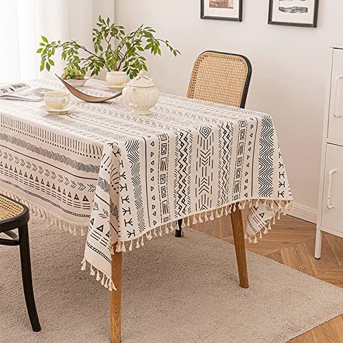 ROJDFCNBW Stick Baumwolle und Tischtuch, Rechteckige Tischdecke aus Baumwollleinen for Esszimmer, Küche(Jl-03,35.4 x 35.4 inch) von ROJDFCNBW